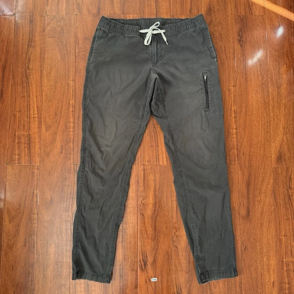 Vuori Ripstop Pants Sz L 32x30.5 Grey Ripstop Climber Hiking Drawstring Plz See